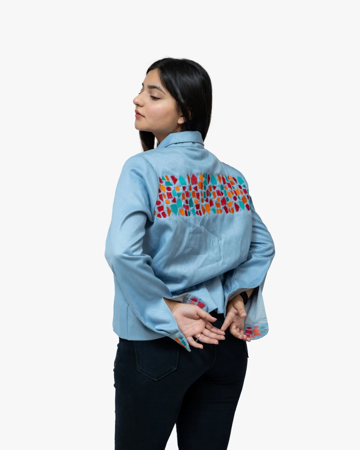 Double Breasted Denim Jacket