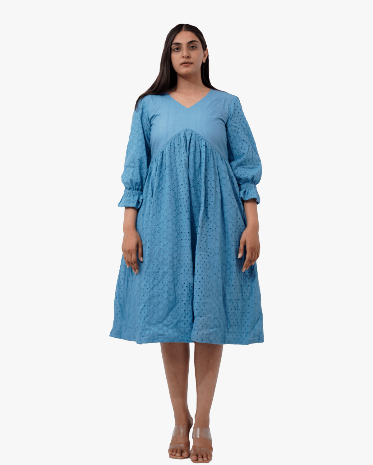 Chikankari Midi Dress