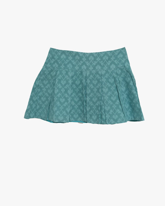 Box Pleat Mini Skirt