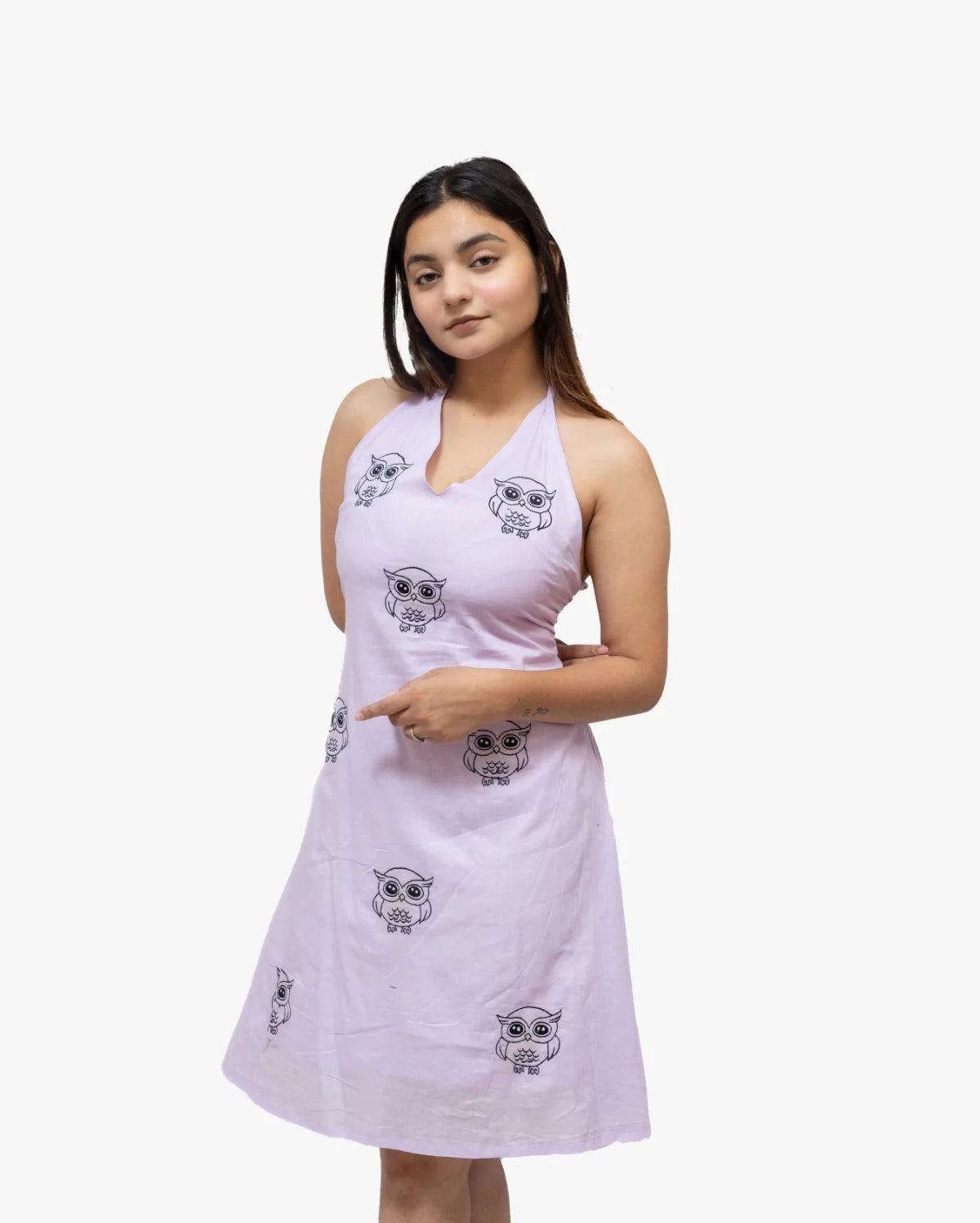 Sable Owl Midi Dress