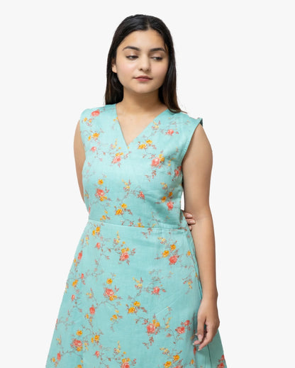 Flowery Midi Dress