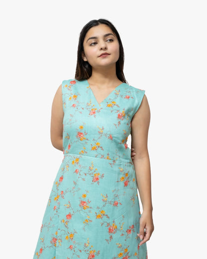 Flowery Midi Dress