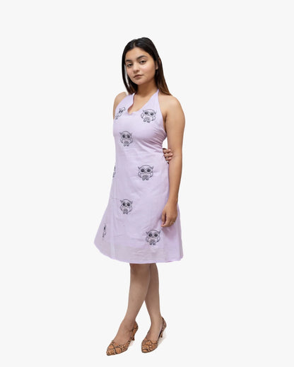 Sable Owl Midi Dress