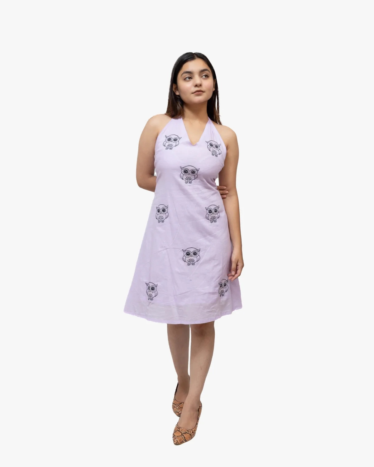 Sable Owl Midi Dress