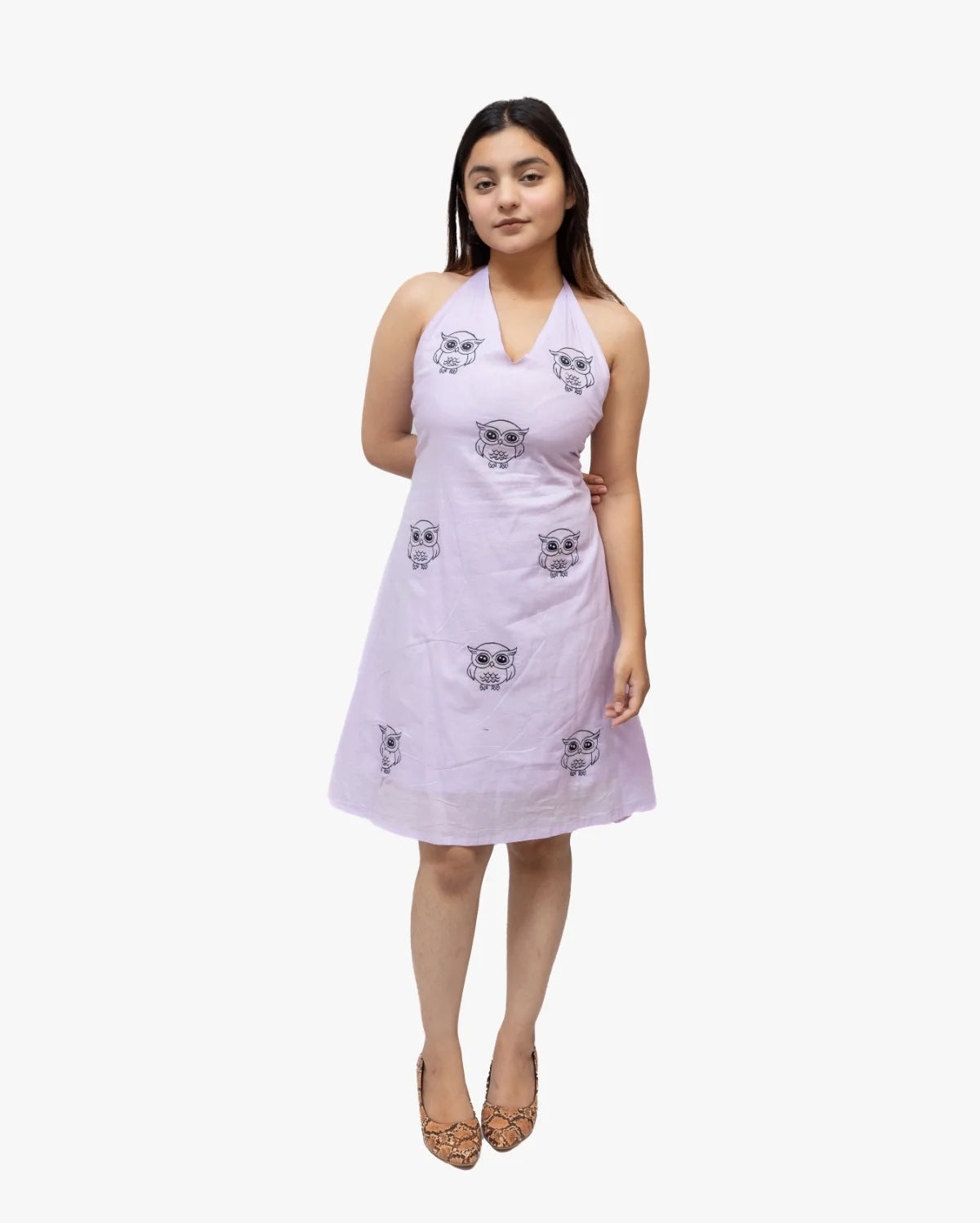 Sable Owl Midi Dress